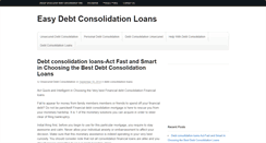 Desktop Screenshot of easydebtconsolidationloans.net